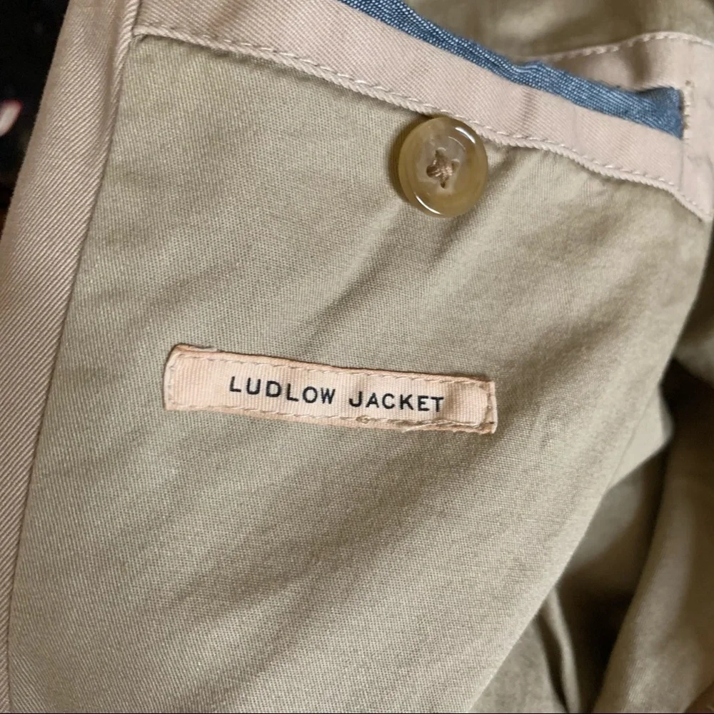 J. Crew Ludlow Cotton Blazer Jacket Khaki Men’s Size Large